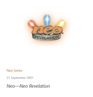 Neo Revelation Pokémon TCG expansion