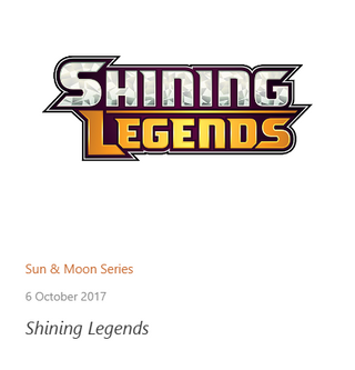 Shining Legends Pokémon TCG expansion