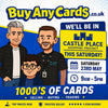 THIS SATURDAY Buy Any Cards will be at Castle Place Shopping Precinct from 9AM - 5PM!