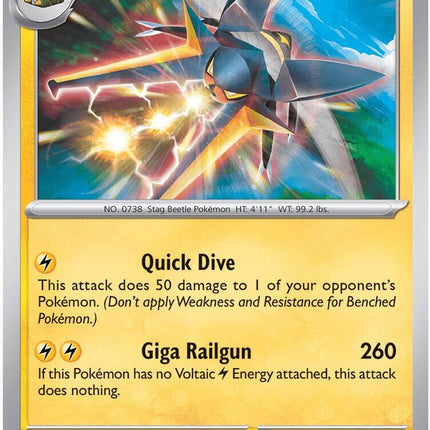Vikavolt 026/084 Reverse Holo Pitch Black Pokemon Card
