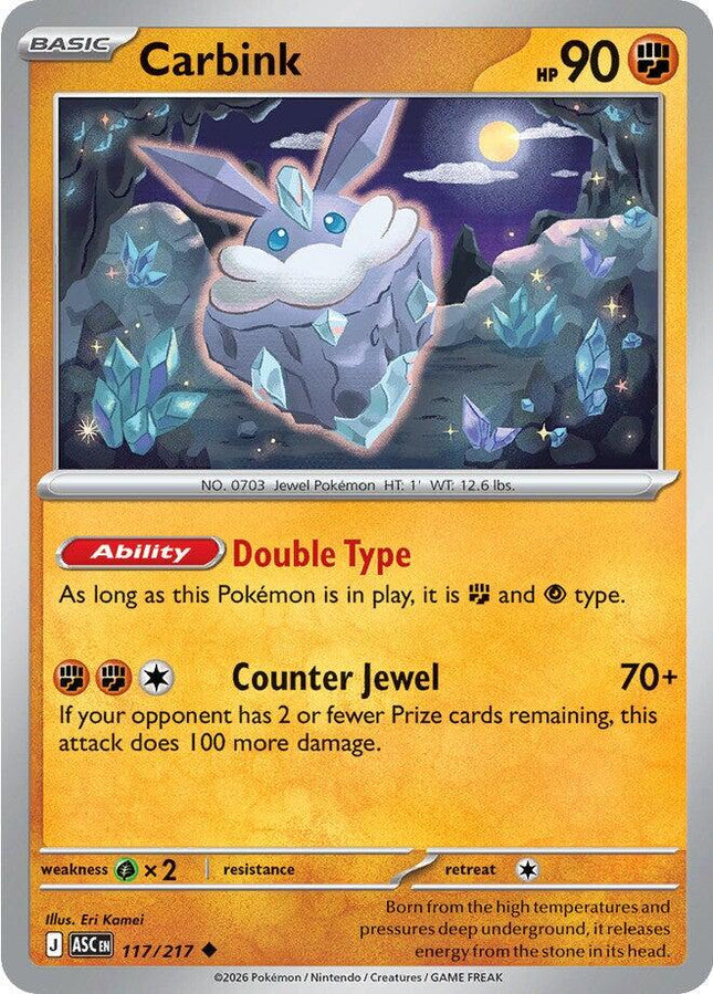 Carbink 117/217 Non-Holo Ascended Heroes Pokemon Card