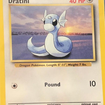 Dratini 26/102 Uncommon Base Set 4th Print 1999–2000 Pokemon Card