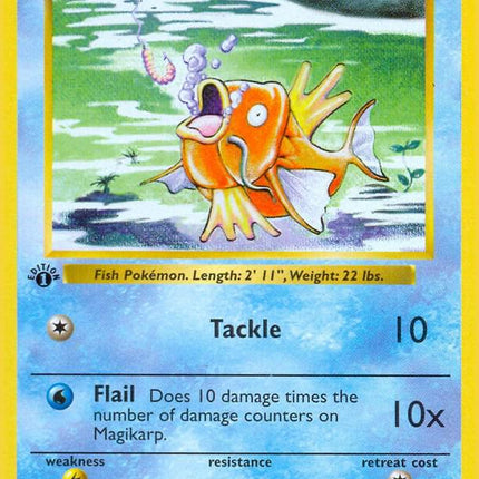 Magikarp 35/102 Uncommon Base Set 1st Edition Pokemon Card