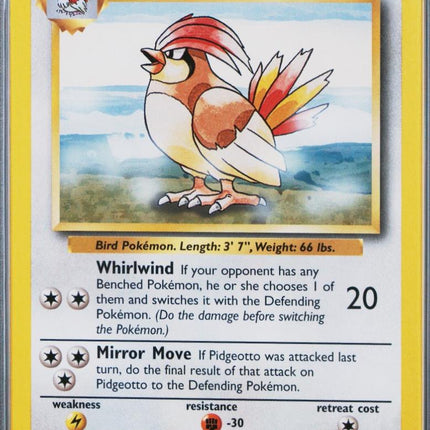 Pidgeotto 22/102 Rare Base Set 4th Print 1999–2000 Pokemon Card