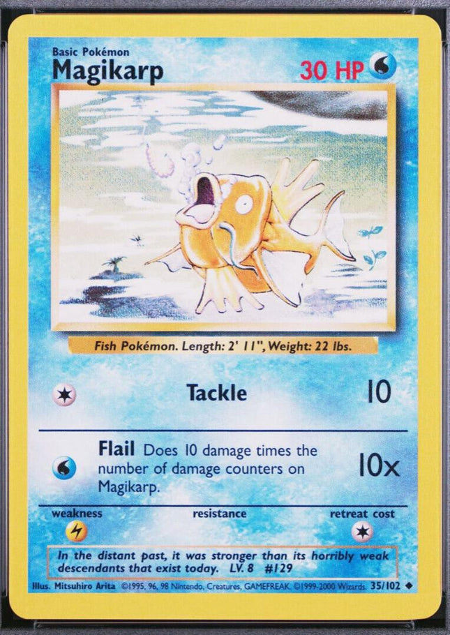 Magikarp 35/102 Uncommon Base Set 4th Print 1999–2000 Pokemon Card