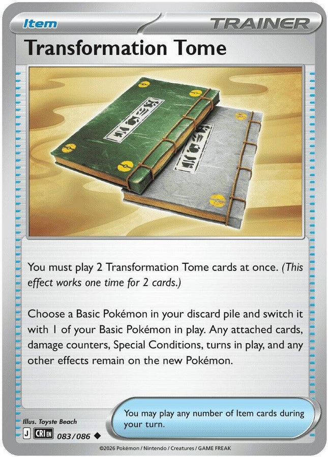Transformation Tome 083/086 Reverse Holo Chaos Rising Pokemon Card