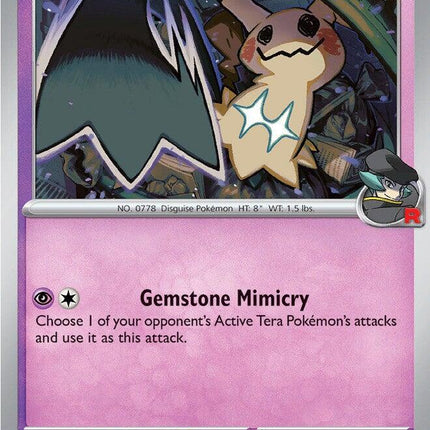 Team Rocket's Mimikyu 097/217 Energy Pattern Reverse Holo Ascended Heroes Pokemon Card