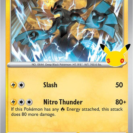 Zekrom 056/128 Anniversary Holo 30th Celebration Pokemon Card