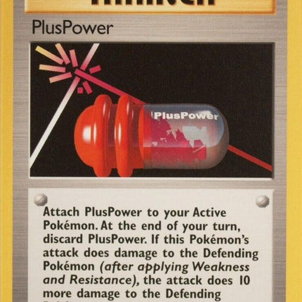 PlusPower 84/102 Uncommon Base Set 4th Print 1999–2000 Pokemon Card