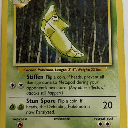 Metapod 54/102 Common Base Set 4th Print 1999–2000 Pokemon Card
