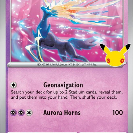 Xerneas 076/128 Anniversary Holo 30th Celebration Pokemon Card
