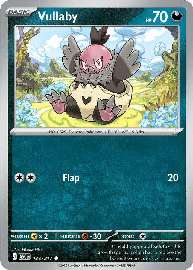 Vullaby 138/217 Energy Pattern Reverse Holo Ascended Heroes Pokemon Card