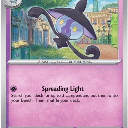 Lampent 037/084 Reverse Holo Pitch Black Pokemon Card