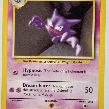 Haunter 29/102 Uncommon Base Set 4th Print 1999–2000 Pokemon Card
