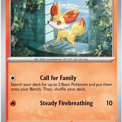 Fennekin 011/086 Reverse Holo Chaos Rising Pokemon Card
