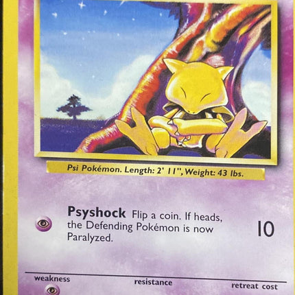 Abra 43/102 Common Base Set 4th Print 1999–2000 Pokemon Card