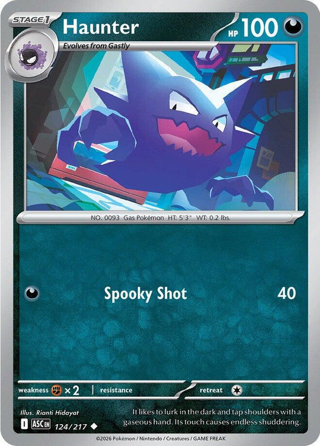 Haunter 124/217 Energy Pattern Reverse Holo Ascended Heroes Pokemon Card