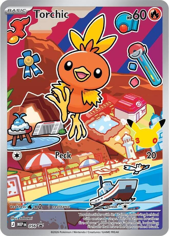 Torchic MEP 056 First Partner Series 3 30th Anniversary Holo Promo Pokemon Card