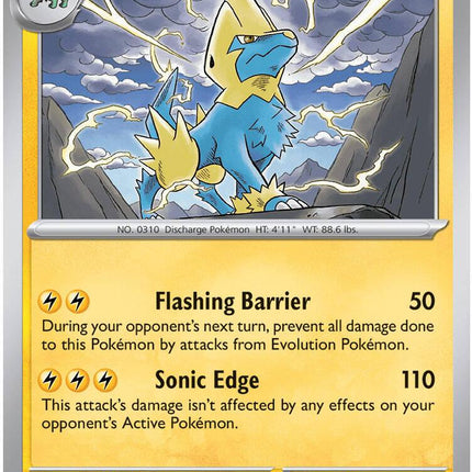 Manectric 024/084 Reverse Holo Pitch Black Pokemon Card