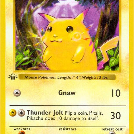 Pikachu 58/102 Common Base Set 1st Edition Pokemon Card