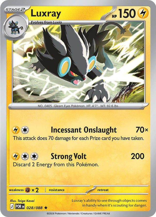Luxray 028/088 Reverse Holo Perfect Order Pokemon Card
