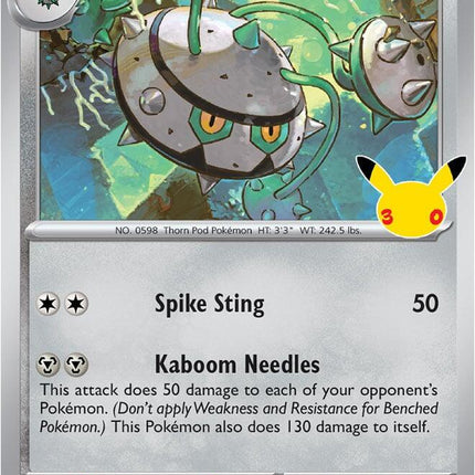 Ferrothorn 104/128 Anniversary Holo 30th Celebration Pokemon Card