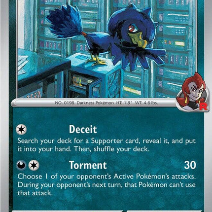 Team Rocket's Murkrow 126/217 Non-Holo Ascended Heroes Pokemon Card