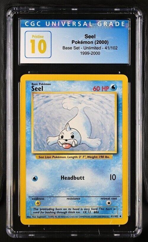 Seel 41/102 Uncommon Base Set 4th Print 1999–2000 Pokemon Card