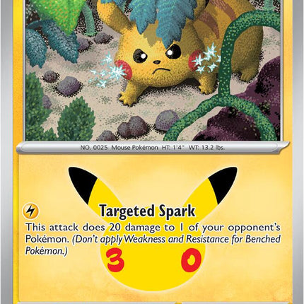 Pikachu 038/128 Pikachu 16/30 Anniversary Holo 30th Celebration Pokemon Card