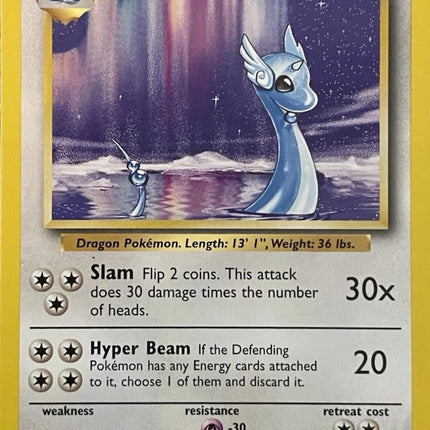 Dragonair 18/102 Rare Base Set 4th Print 1999–2000 Pokemon Card