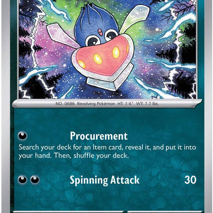 Inkay 051/084 Reverse Holo Pitch Black Pokemon Card