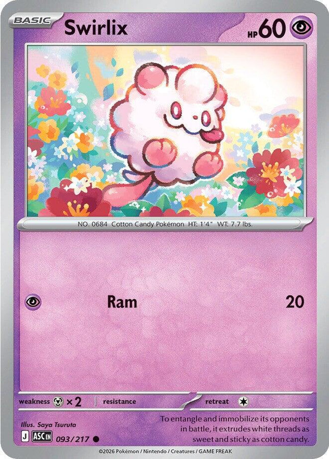 Swirlix 093/217 Non-Holo Ascended Heroes Pokemon Card