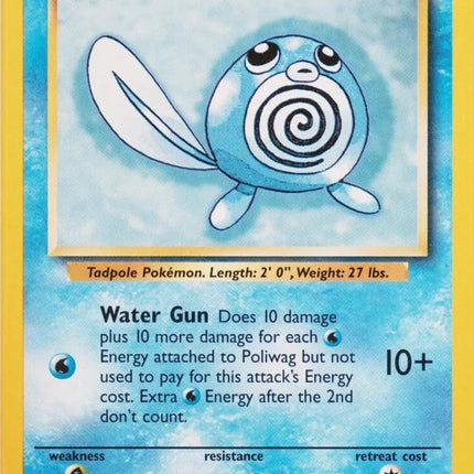 Poliwag 59/102 Common Base Set 4th Print 1999–2000 Pokemon Card