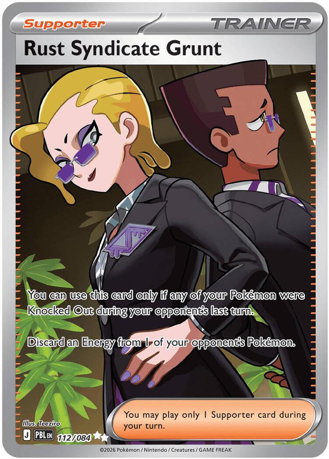 Rust Syndicate Grunt 112/084 Ultra Rare Pitch Black Pokemon Card