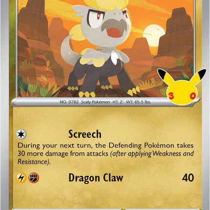 Jangmo-o 110/128 Anniversary Holo 30th Celebration Pokemon Card
