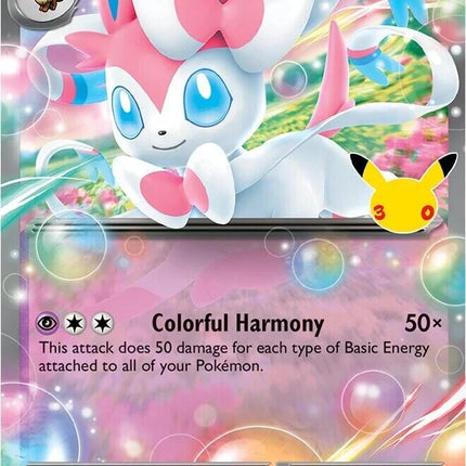 Sylveon ex MEP 100 Promo 30th Celebration Pokemon Card