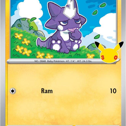 Toxel 058/128 Anniversary Holo 30th Celebration Pokemon Card