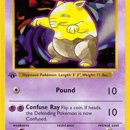 Drowzee 49/102 Common Base Set 1st Edition Pokemon Card