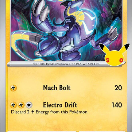 Miraidon 062/128 Anniversary Holo 30th Celebration Pokemon Card