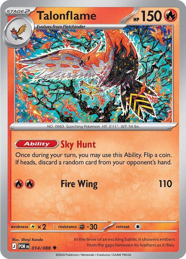 Talonflame 014/088 Reverse Holo Perfect Order Pokemon Card