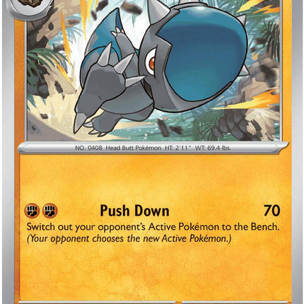 Cranidos 044/084 Reverse Holo Pitch Black Pokemon Card