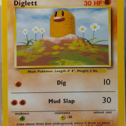 Diglett 47/102 Common Base Set 4th Print 1999–2000 Pokemon Card