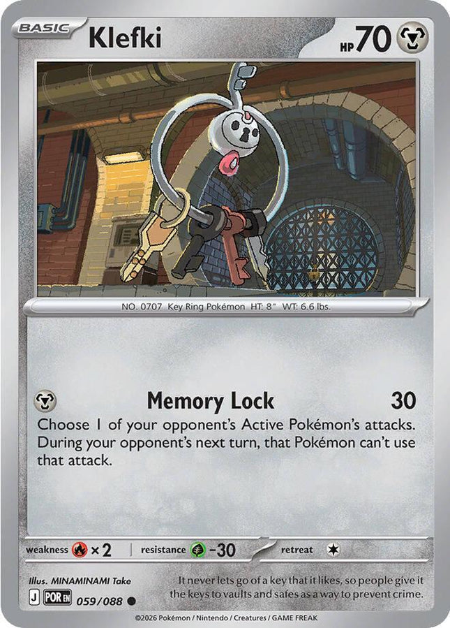 Klefki 059/088 Reverse Holo Perfect Order Pokemon Card
