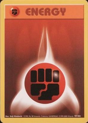 Fighting Energy 97/102 Energy Base Set 4th Print 1999–2000 Pokemon Card