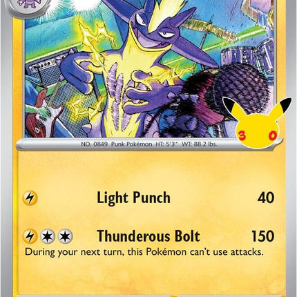 Toxtricity 060/128 Anniversary Holo 30th Celebration Pokemon Card
