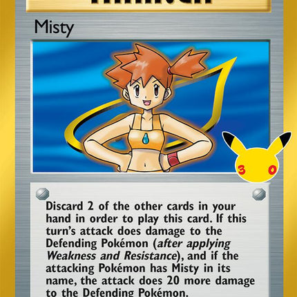 Misty 18/132 30th Anniversary Classic Collection Holo 30th Celebration Pokemon Card