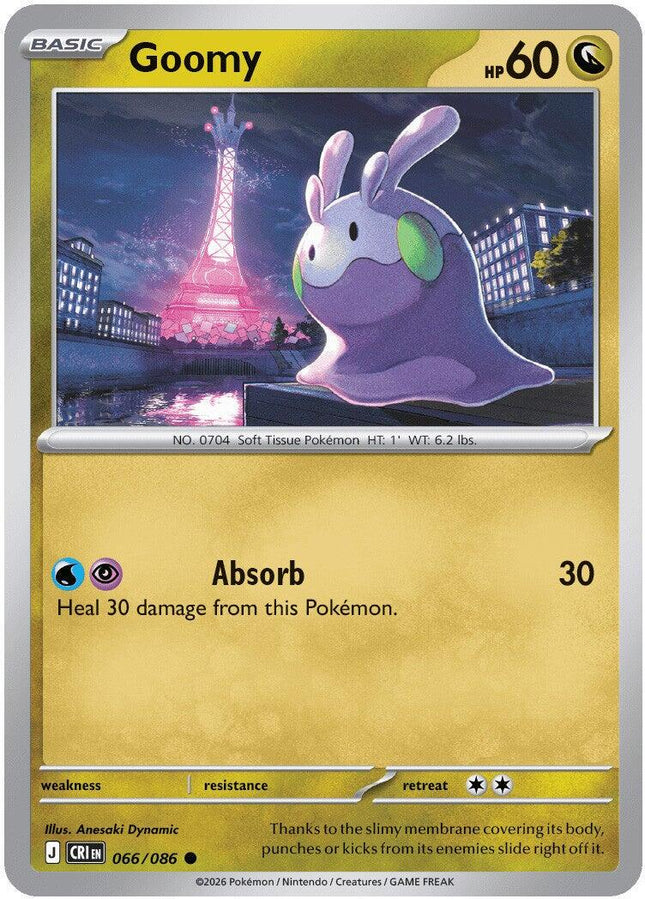 Goomy 066/086 Reverse Holo Chaos Rising Pokemon Card