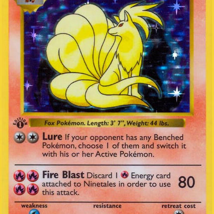 Ninetales 12/102 Holo Rare Base Set 1st Edition Pokemon Card