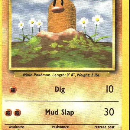 Diglett 47/102 Common Base Set Unlimited Pokemon Card