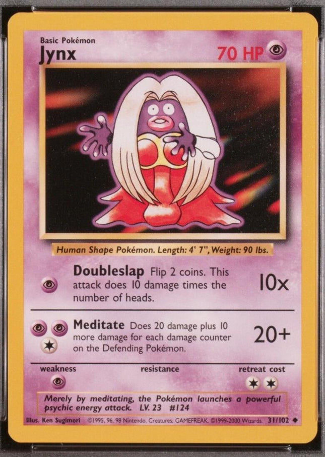 Jynx 31/102 Uncommon Base Set 4th Print 1999–2000 Pokemon Card